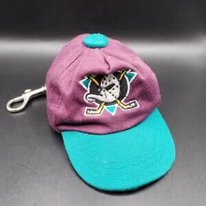 Anaheim Mighty Ducks Keychain Hat Logo Coin Purse NHL Hockey